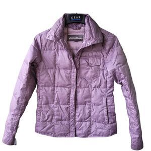 Eddie Bauer Purple Down Quilted Puffer Jacket Size XS
